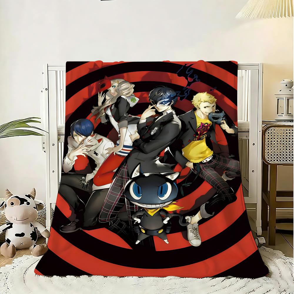 Classic Anime Persona 5 Throw 240g Flannel Blanket Lightweight Soft Skin-friendly Summer Thin Throw Blanket