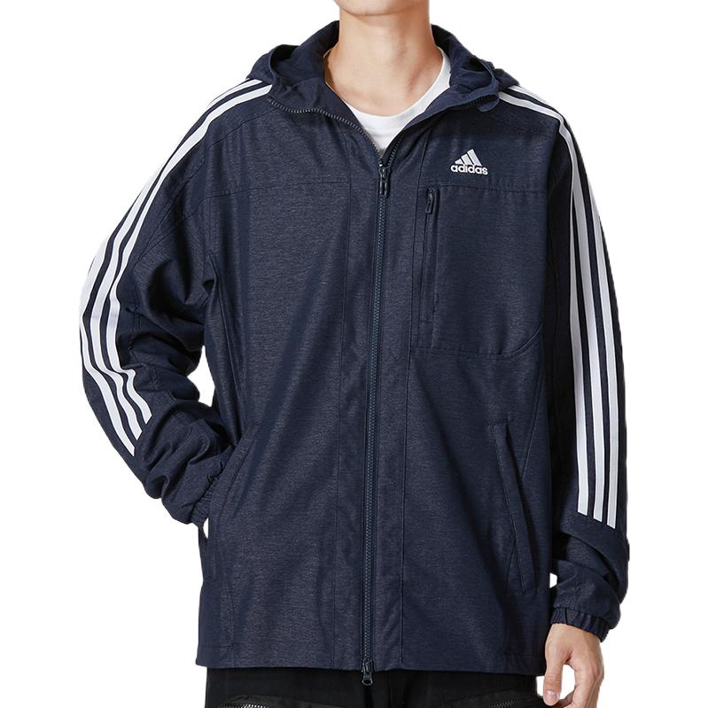 adidas Jackets Men's Dark Blue Hooded Moderate Soft Shell HM2721