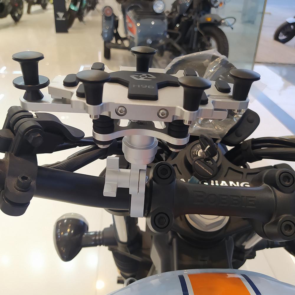 Motorcycle Phone Stand Aluminum Bike Mobile Phone Holder Cellphone Holder For Motorcycle Universal Phone Stand 540°Adjustable