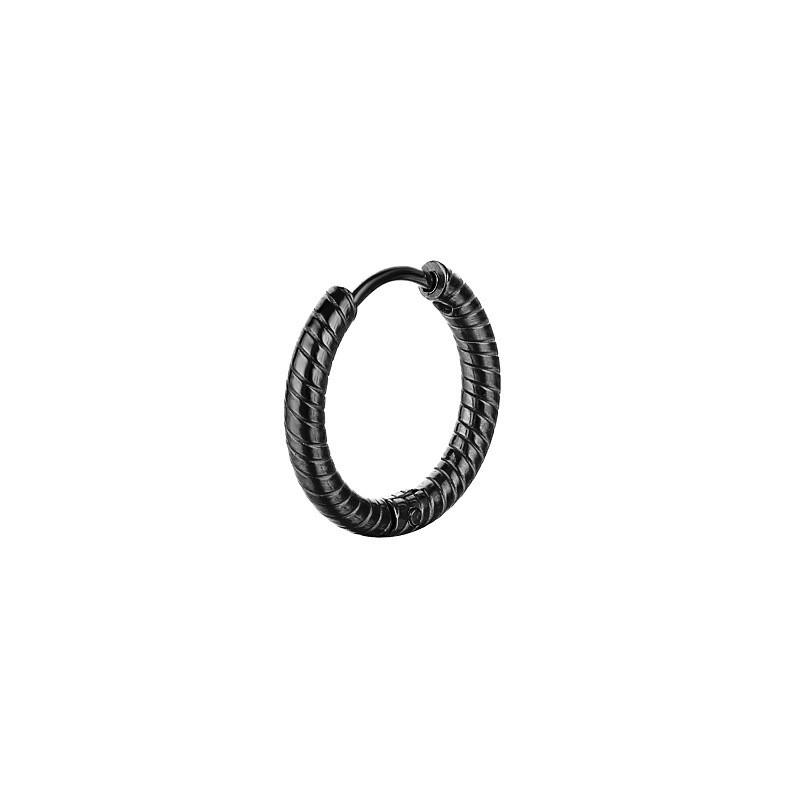 Simple Design Twist Wave Round Earrings Stainless Steel Classic Punk Circle Stud Ear Jewelry Party Gifts For Women Men