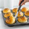 4/9/12 Hole Hamburger Bread Mold Non-Stick Baking Pan Hamburger Bun Pan  Fast Food Restaurants