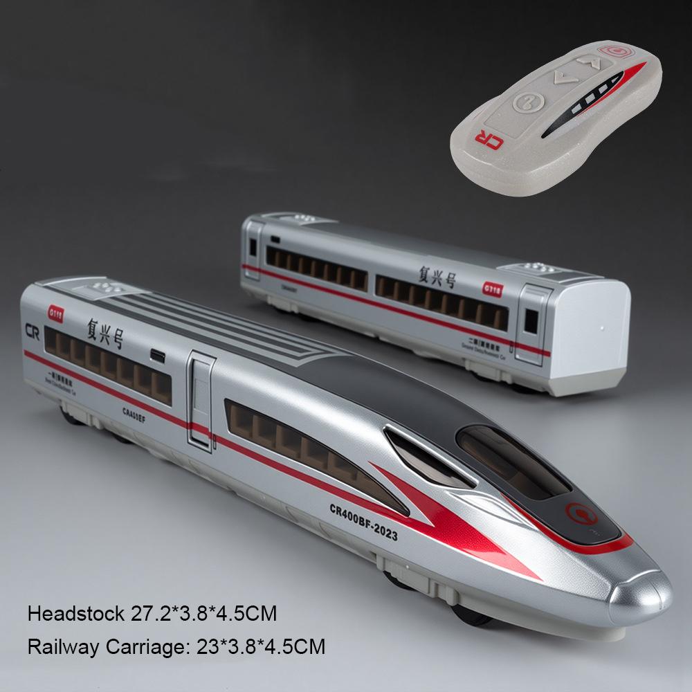 1:60 Scale High-speed Rail Model Miniature Toys Alloy Diecast Rail Cars Sound Light Doors Opened Toy Train Models for Kids Gifts