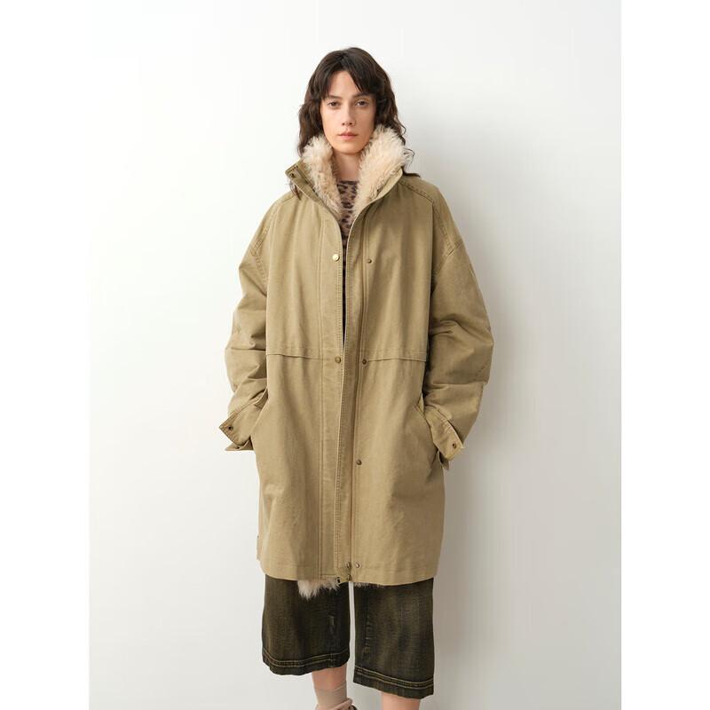 

Fu Zhien Detachable Shearling Goose Down Parka S