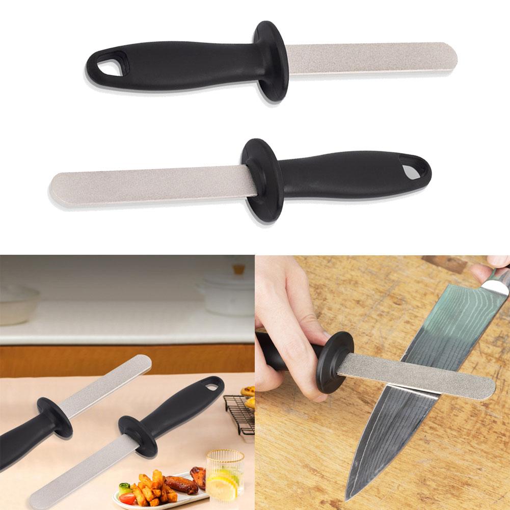 2pcs Doubled-Sided Emery Files Sharpener Metal Knifes Sharpening Stone Tool Abrasive Tools Kitchen Utensils