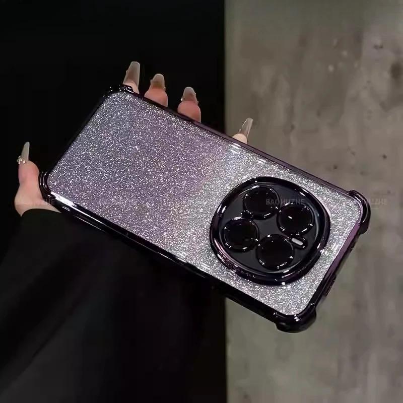 Clear Airbag TPU Shockproof Case For Honor Magic 8 Pro Magic 8Lite Lens Protection Plating Glitter Silicone Soft Cover For X9D