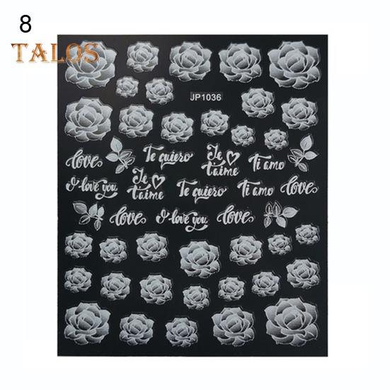 Transfer Decals Long Lasting Makeup Tools White Butterfly Moon Shape Nail Art Sticker for Professional Use