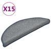 VidaXL Stair Treads 15 Pieces 56 X 17 X 3 Cm Light Grey and Blue Semicircular 322374