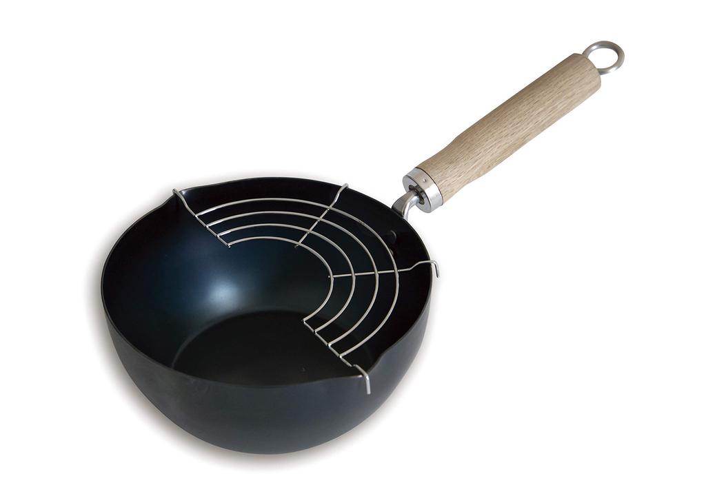 Kyoto Katsugu Deep Stir-Frying Wok, 20cm, with Net, Made In Japan