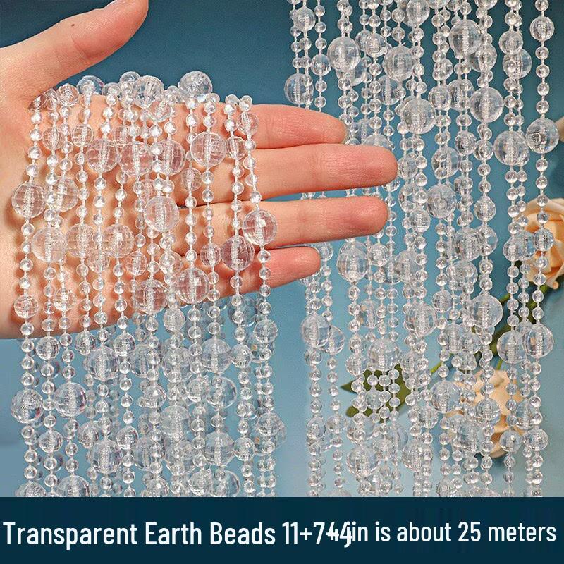 Cadena de Cortina de Cuentas Acrílicas: Pasillo de Cristal para Boda, Decoración de Techo, Cristal de Imitación, Cadena de Cuentas para Árbol de Navidad.