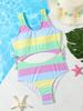 Children's Cute Striped One-Piece Swimsuit for Girls