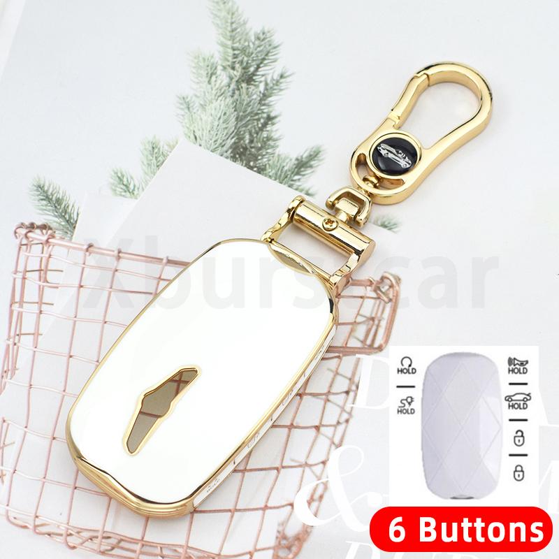 6 7 8 Buttons Tpu Auto Shell Car Key Fob Case Cover For Hyundai Genesis Gv60 G90 G70 G80 Eq900 Keyless Protector Accessories