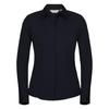 Russell Collection Ladies/Womens Long Sleeve Poly-Cotton Easy Care Fitted Poplin Shirt