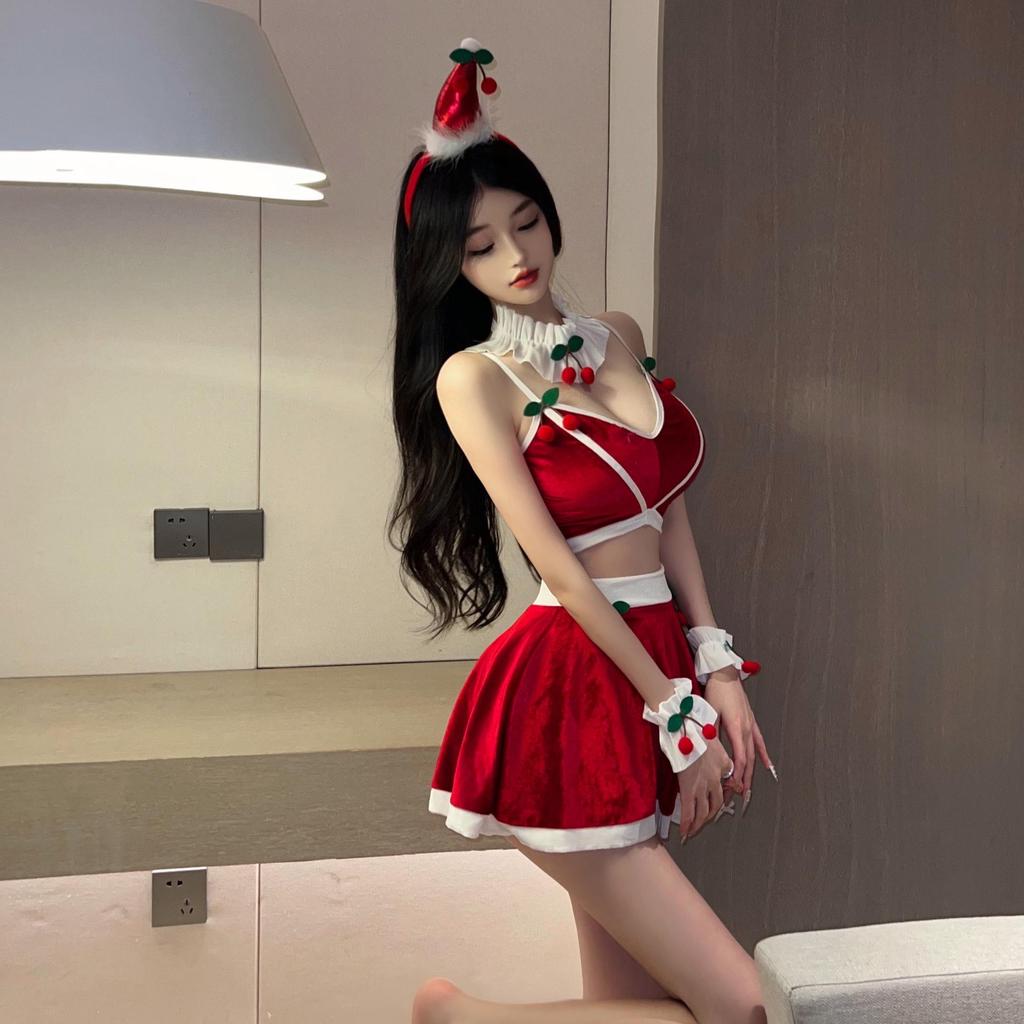 Seductive Strappy Lingerie Dress - New Year & Christmas Temptation Set