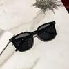 Square Sunglasses for Men Women UV400 Protection Ins Style Thick Frame Tea Color High End Yellow Semi Transparent Unisex