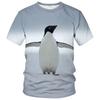3D Printed Cute Penguin T Shirt For Men Women Animal Pattern T-Shirts Fashion Street Oversized Short Sleeve O-Neck Tees Tops