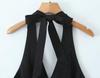 Spring 2025 Women's French Retro V-Neck Halter Dress