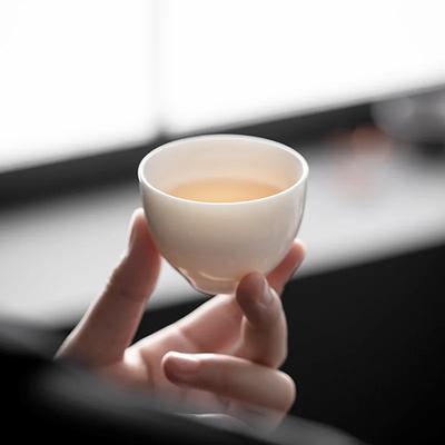 1 adet çay fincanı pu er çay aletleri kungfu çay fincanı hediye içecek çay aleti seramik Beyaz yeşim porselen