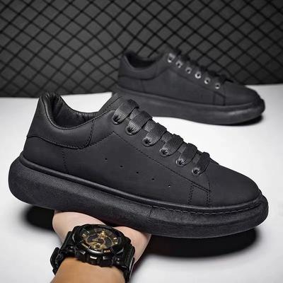 Małe białe buty męskie buty na platformie antypoślizgowe buty robocze kuchenne modne wszechstronne podwyższające wzrost buty dla par buty tide czarne buty