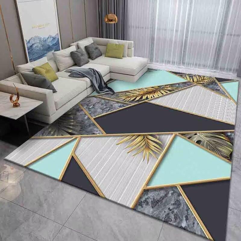 Modern Geometric Marble Carpet for Living Room Large Area Decoration Home Rugs for Bedroom Soft Non-slip 200x300 Lounge Sofa Mat
