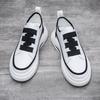 Trendy men's shoes spring and summer new little white shoes elastic edge buckle design lazy shoes personalized versatile color matching air cushion t