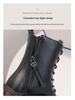 Winter 2025 Girls' Ankle Martin Boots with Velvet, Leather Princess Style for Little and Big Kids