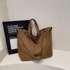 Women's Solid Color Crossbody Bag Vintage Tote Bag Large Capacity Crossbody Bag