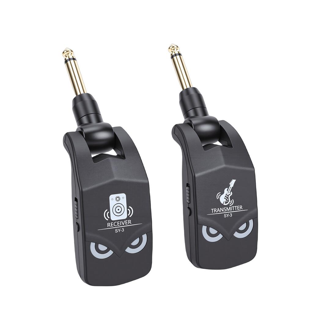 Guitar Wireless System 2.4G Transmitter Receivers 4ms Low Latency 10H Battery Life Rechargeable Wireless System for Electric G