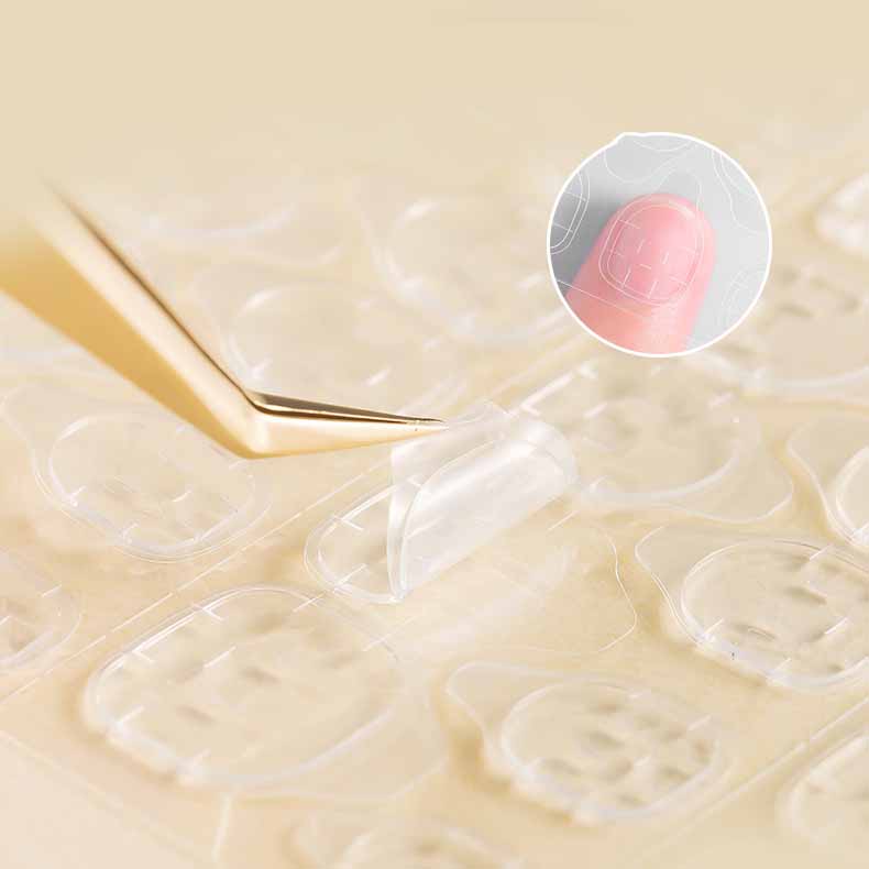 120/240PCS Jelly Waterproof Double-Sided Transparent Nail Tape Ultra Thin Strong Hold Invisible Damage-Free Removable for Fake Nails