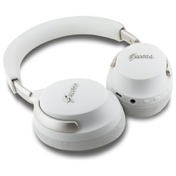 Guess Over-Ear Headphones Bluetooth Anc    Gubhc22Psfcsme Beige/Beige Metal Script Logo