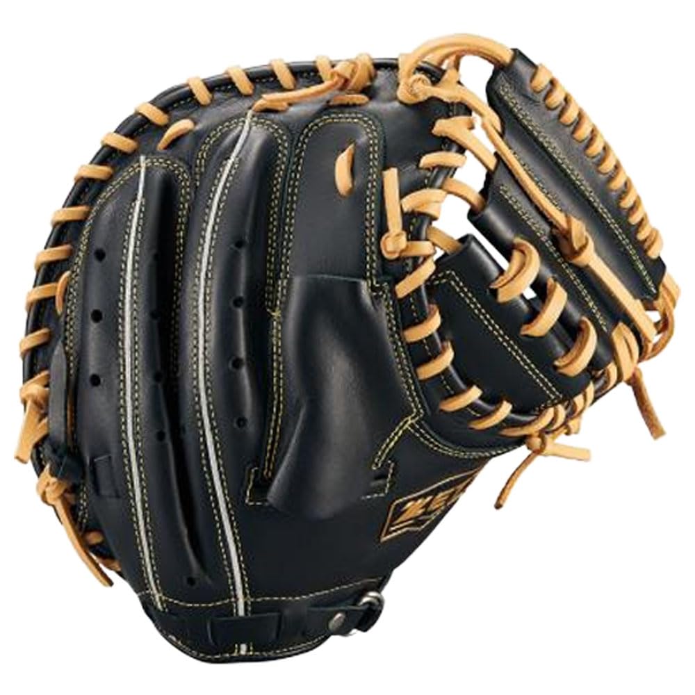 

ZETT Youth Soft Steer Baseball B BJCB74512F Catcher s Mitt, Black/Pastel (1932)