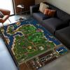 3D HOMM3 Heroes of Might and Magic Map Treasure Chest Retro Game Carpet Rug for Living Room Bedroom Home Sofa,Non-slip Floor Mat
