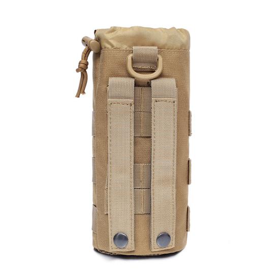 Husă tactică pentru sticle de apă, suport pentru sticle de apă sport, cu șnur deschis în partea de sus și plasă de jos, atașat la centura de rucsac, vestă