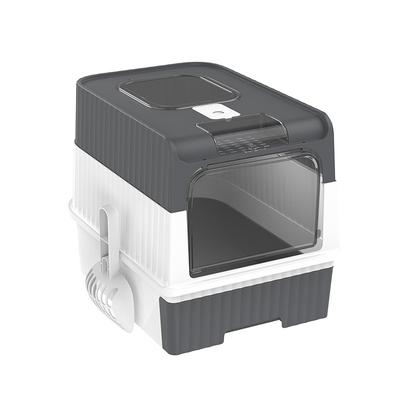 Cat Litter Box Fully Enclosed Drawer Type Prevent Leakage Large Space Cat Toilet with Odor Removal