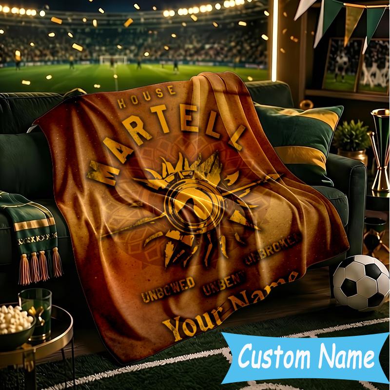 Custom Personalized Blanket House Martell Soft Throw Blanket, Suitable for Family and Friends, Sofa Blanket,Home Decor Christmas gift
