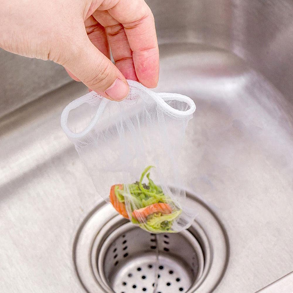 100Pcs/Bag Stretchable Disposable Filter Screen Disposable Sink Strainer Bag  Dishwashing Sink