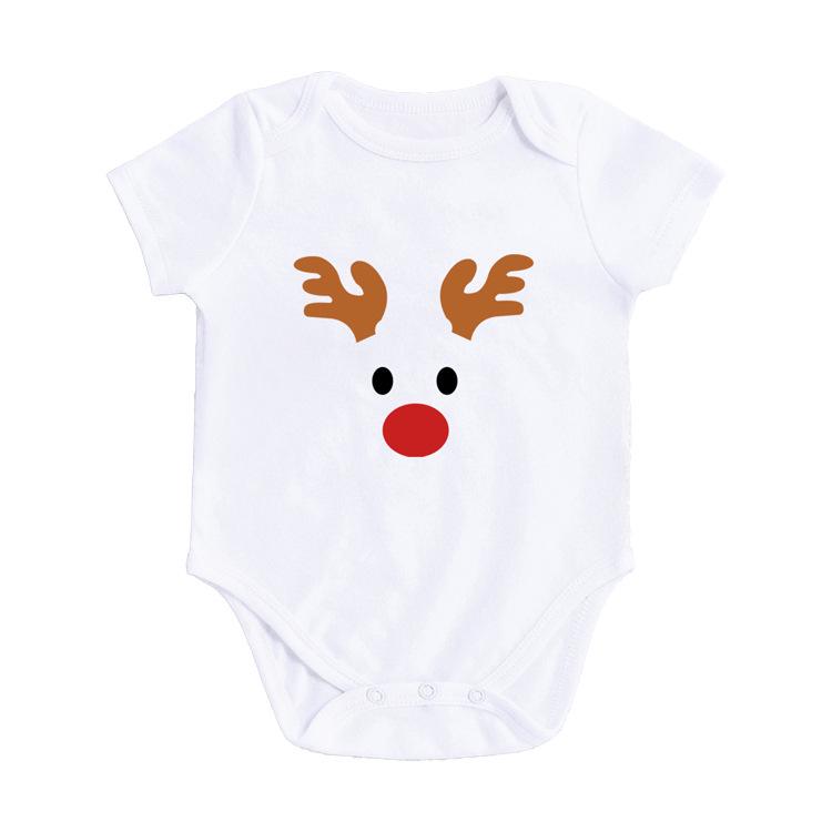 

Детский боди «Четыре сезона»: Новорожденный треугольный ромпер с рождественским принтом, боди с коротким рукавом для комфортных прогулок 59CM 3-6M