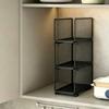 1pcs Vertical Storage Kitchen Storage Rack Mesh Shelving Unit Rack  For Household Use
