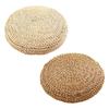 Handcrafted Straw Sitting Cushion Handwoven Padded Round Seat Cushion Cushion Rustic Japanese Style for Tatami Meditation
