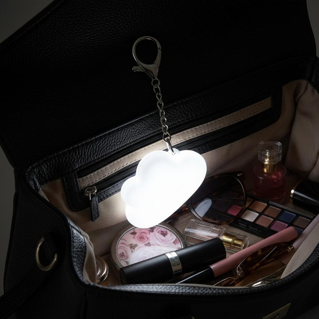 2/3/4pcs Heart-Shaped Handbag Light Touch Control Hanging Night Light Long-Lasting Rechargeable Gift for Women Girls Backpack
