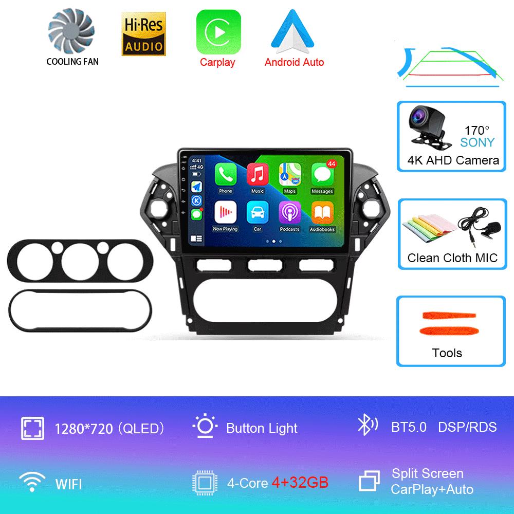 

Автомобильное радио Android 14 для Ford Mondeo 4 2010 2011 2012 2013 2014 Carplay Auto Multimedia GPS 360 Camera Player 2 Din Stereo Video