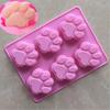 Betterlifefg-6 Pieces Cat's Claw Silicone Cake Mold 1 Piece (Pink)