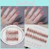 Glamorous 643 Aurora Diamond Flower Handmade Blush Finger Nail Sticker Manicure Wholesale