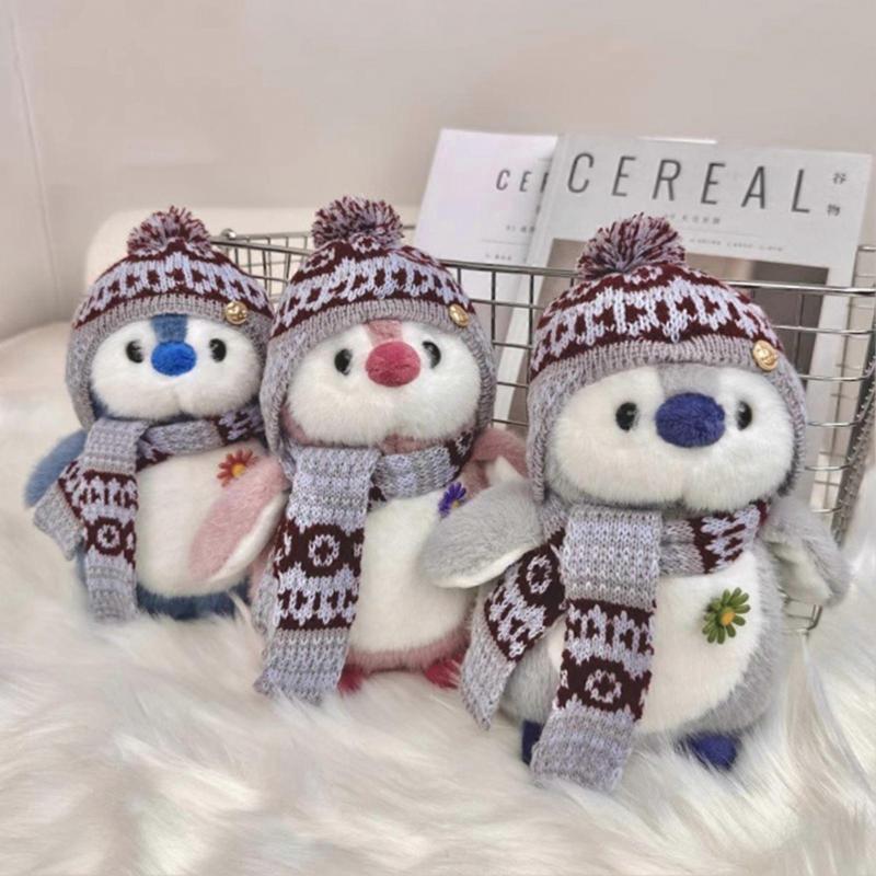 Penguins Stuffed Animal Doll Cute Clothing Penguins Stuffed Animal Plush Toys With Hat Scarf for Kids Boys Girls
