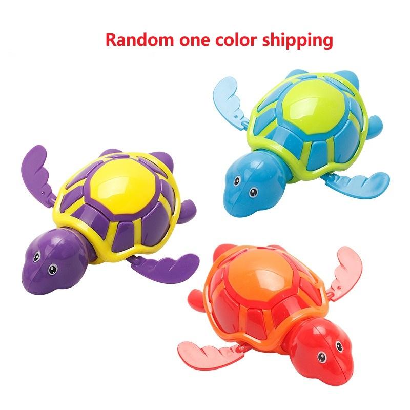 Baby Bath Toys Tortoise Classic Clockwork Water Toy Infant Swim Cartoon Turtle Wind-Up Toys Kids Summer Swimming Toys