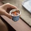 Zheng Wenqiang Masterpiece Gilded Silver Blue & White Ceramic Gongfu Tea Set