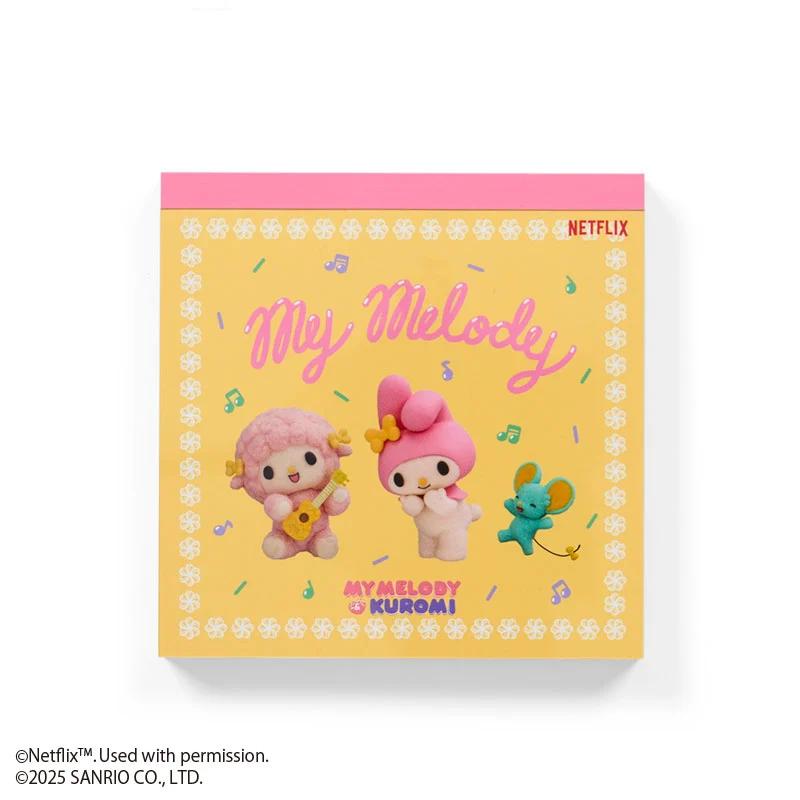 

Sanrio Netflix MY MELODY & KUROMI Мой Мелоди Квадратный Блок для Записей Япония НОВЫЙ