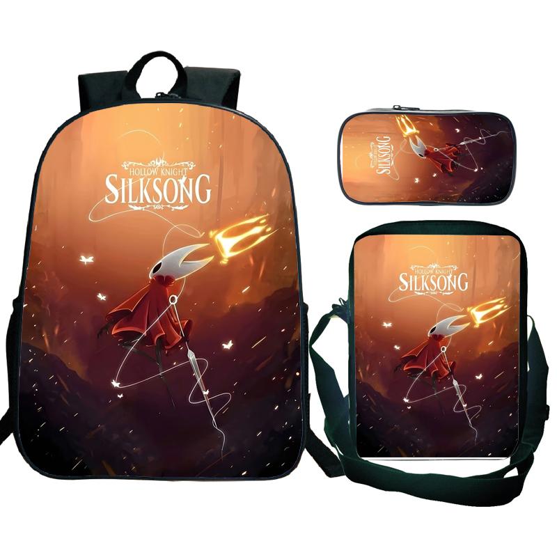 Hollow Knight 2 Silksong Backpack Teenagers Hornet Fridge Magnet Rucksack Shoulder Bag Pencil Case School Backpacks