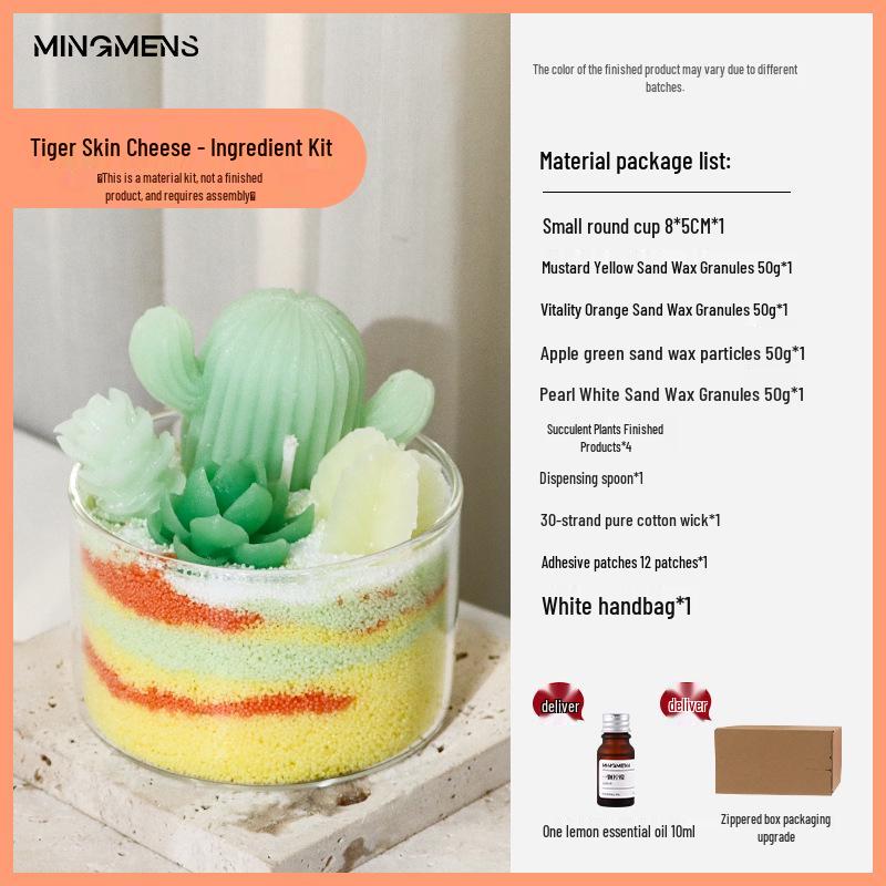 DIY Succulent Sand Painting Candle Kit: Creative Handmade Aromatherapy Gift for Kids