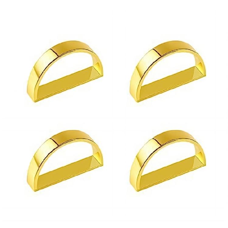 

4Pcs Modern Design Metal Napkin Accessories In Deep Gold Color For Fine Dining And Table deck 1
