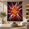 Decorative Tapestry,Manchester United Printed Wall Art, Lightweight Wall Hanging For Bedroom Background